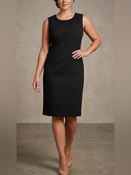 Christopher & Banks Dresses & Skirts - MWT!! Christopher & Banks Black Sleeveless Midi Dress with Scoop Neck Size 12